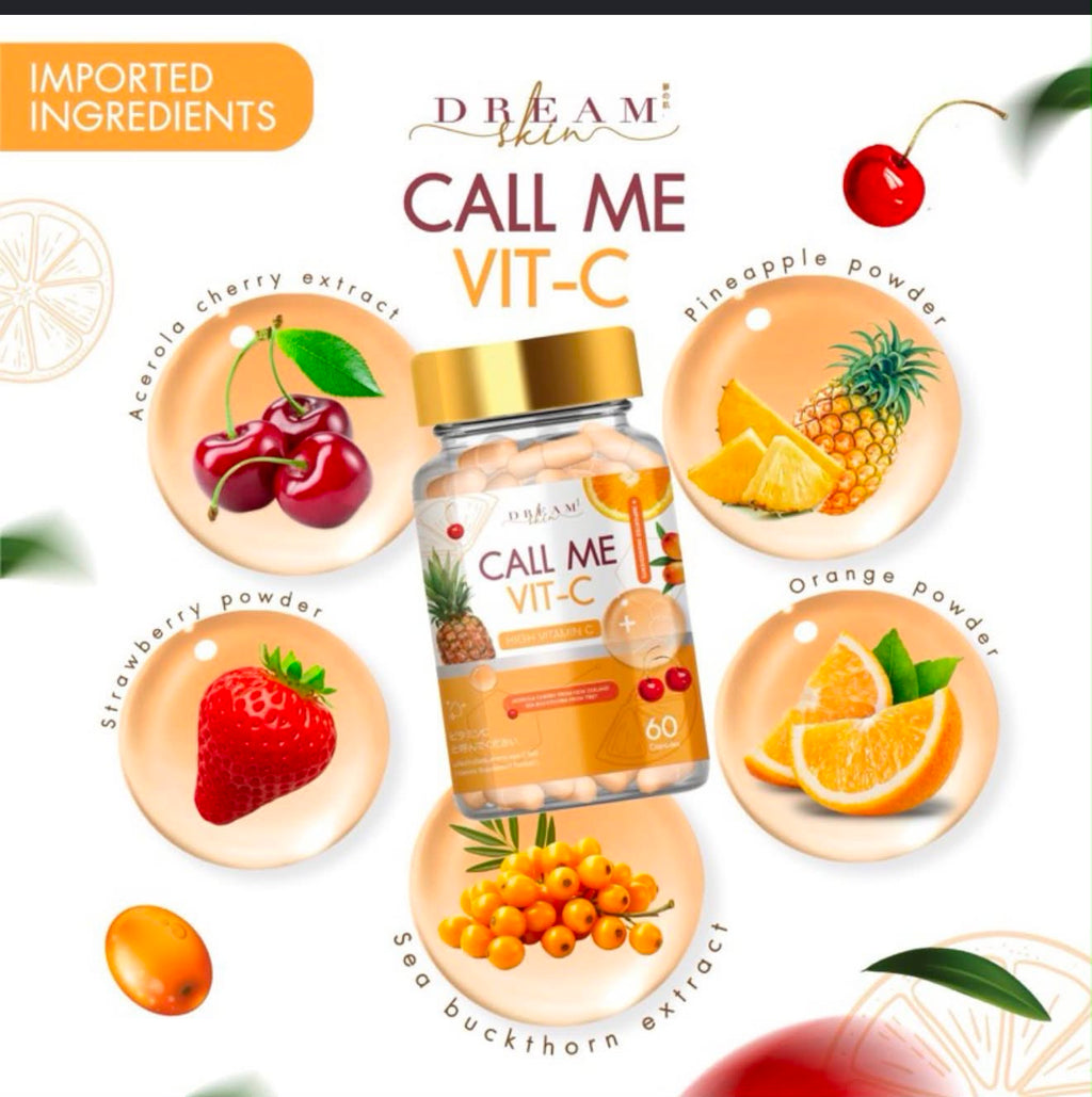 Call Me Vit C – High Strength Vitamin C Booster, 36,000mg per Bottle, 60 Capsules, Immune Support & Daily Wellness Supplement
