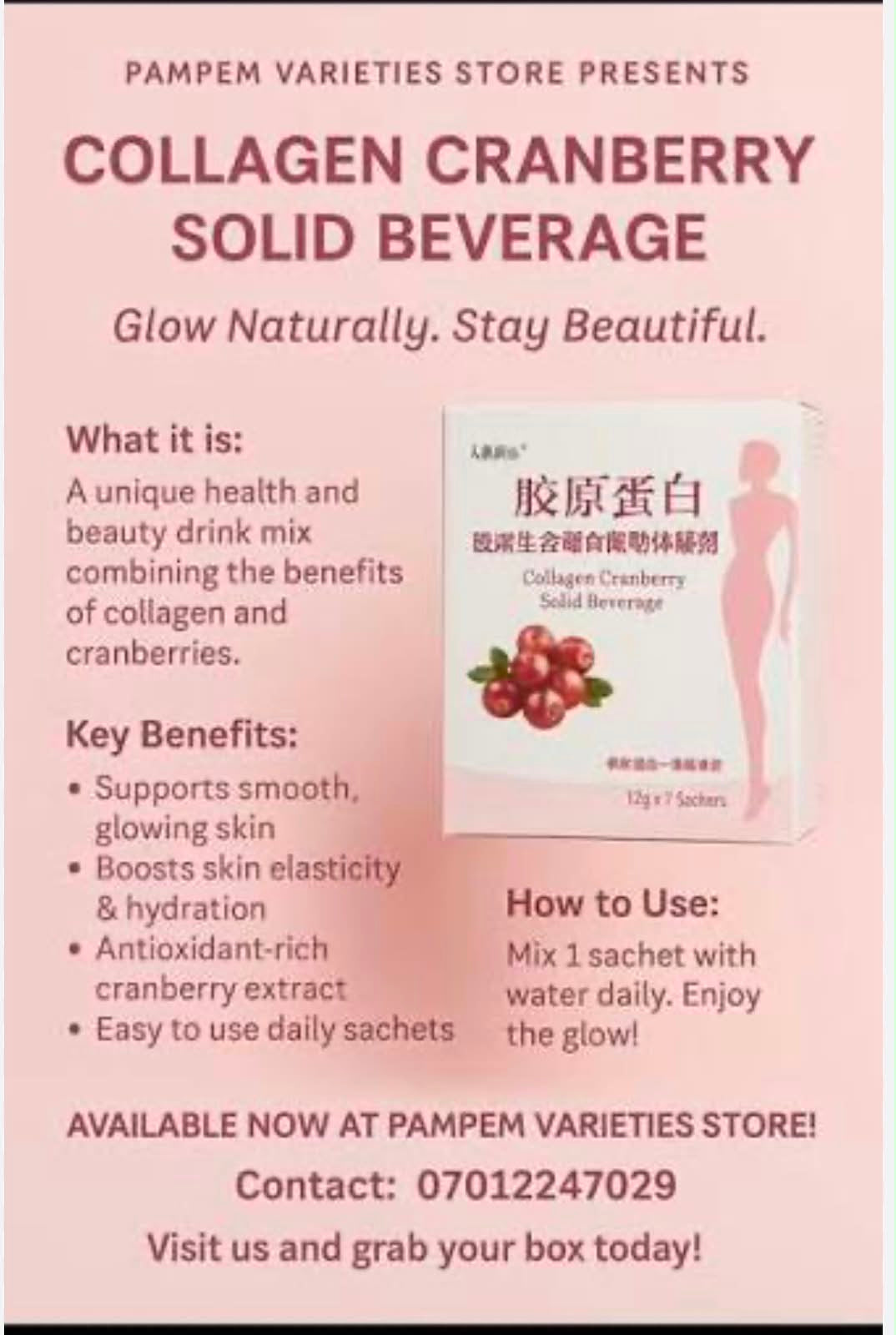 Collagen Cranberry Solid Beverage