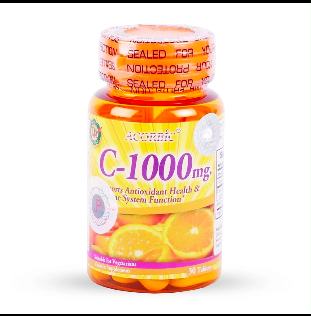 Vitamin C 1000mg – Collagen Support & Immune System Formula (30 Capsules)