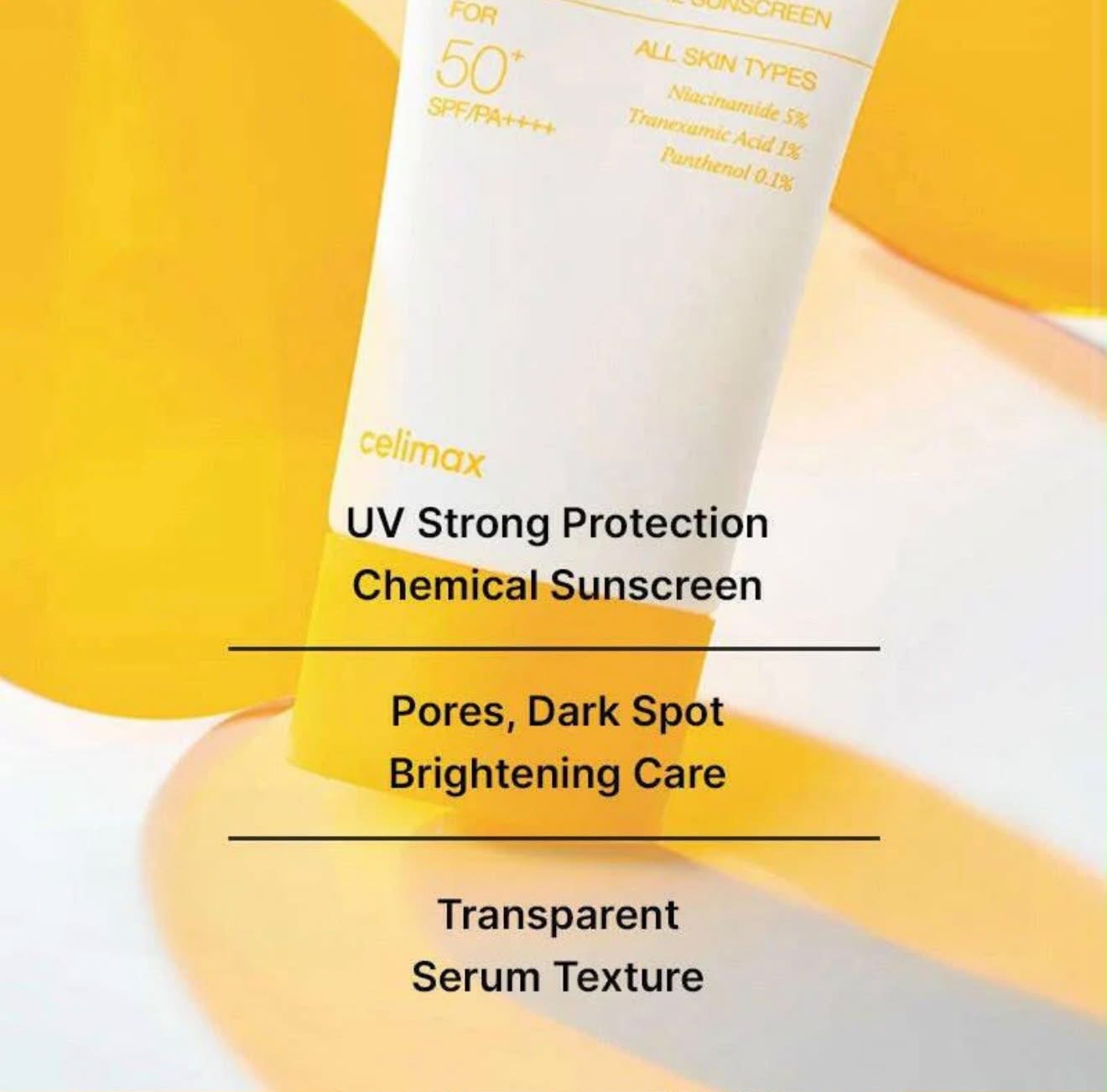 Celimax Pore + Dark Spot Brightening Care Sunscreen (50ml) – All Skin Types