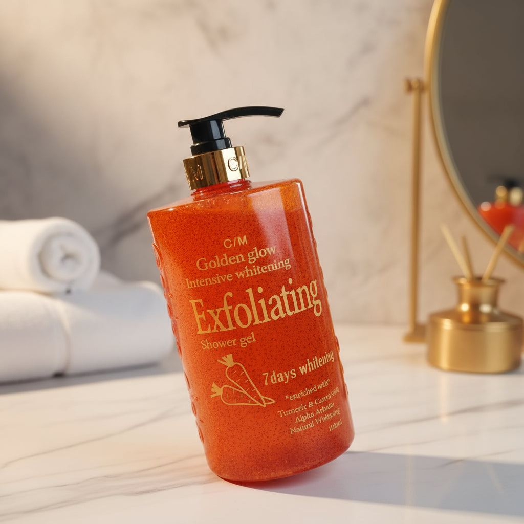 C/M Golden Glow Intensive Whitening Exfoliating Shower Gel