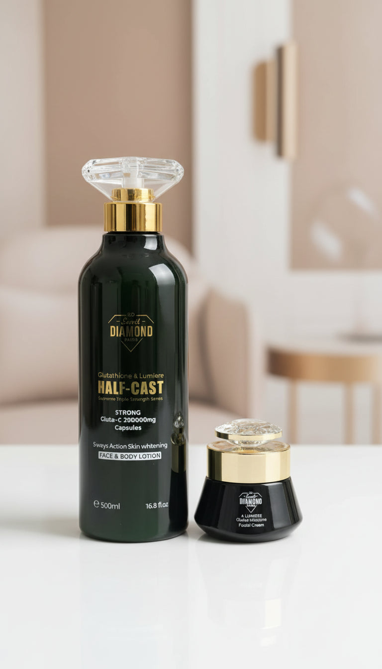 Diamond Half Cast Face & Body Lotion 500ml & Facial Cream