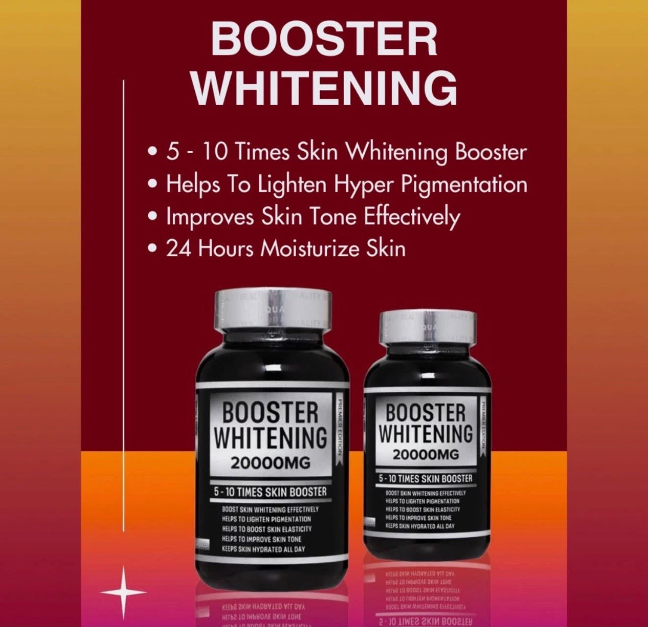 Booster Whitening 20,000mg – 5–10x Skin Booster Formula